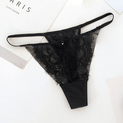 Μοντέρνα γυναικεία στρινγκ με δαντέλα και κορδέλα