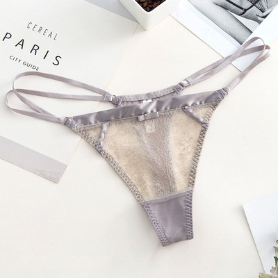 Μοντέρνα γυναικεία στρινγκ με δαντέλα και κορδέλα