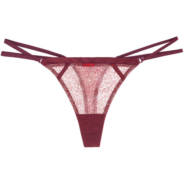 Μοντέρνα γυναικεία στρινγκ με δαντέλα και κορδέλα