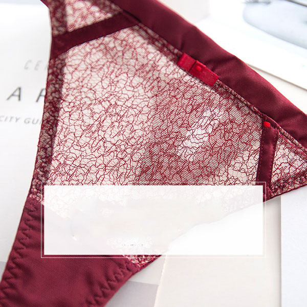 Μοντέρνα γυναικεία στρινγκ με δαντέλα και κορδέλα