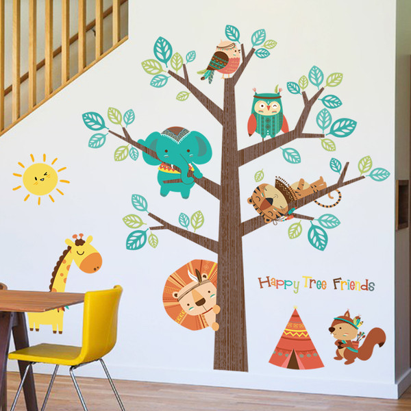 Matrica gyerekszobába különböző állatokkal