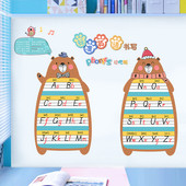 Fali dekoráció gyerekszobába öntapadós ábécével