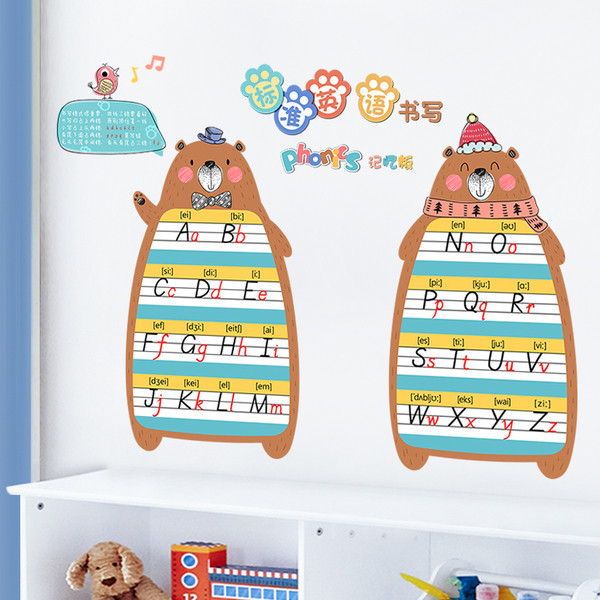 Fali dekoráció gyerekszobába öntapadós ábécével