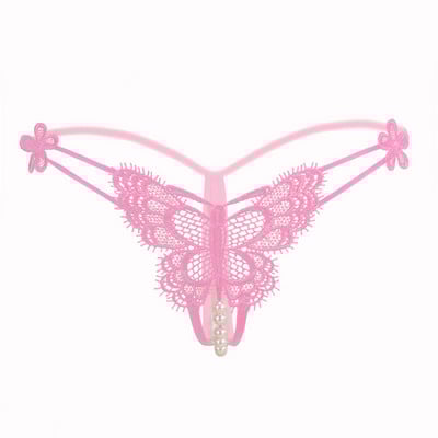 Női tanga gyöngyökkel és pillangóval