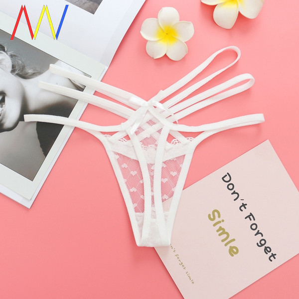 Női csipke tangák vékony pánttal