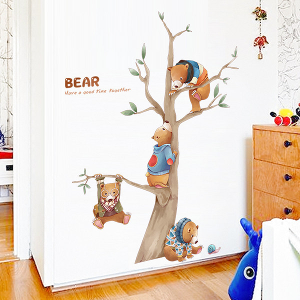 Zidni ukras za dječju sobu s medvjedićima i natpisom