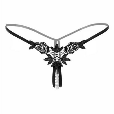 Modern női tanga hímzéssel és gyöngyökkel