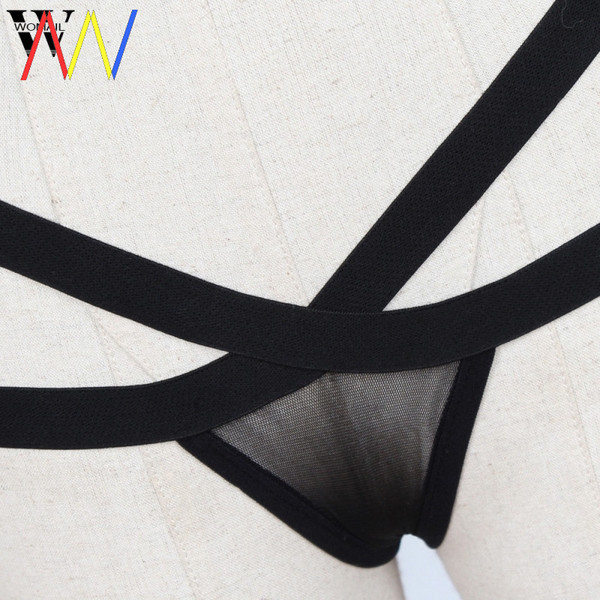 Női bikini típusú tanga széles gumiszalaggal