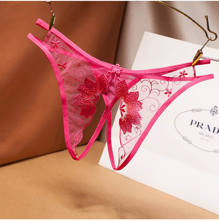 Διαφανές μοντέλο γυναικεία στρινγκ με κέντημα