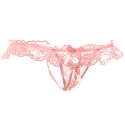 Γυναικεία  στρινγκ με κορδόνια και  πέρλες