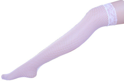 Női női zokni hálóból, csipkével