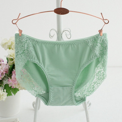 Női alkalmi pamut bikini csipkével