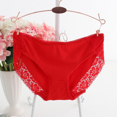 Női alkalmi pamut bikini csipkével