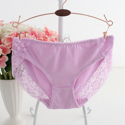 Női alkalmi pamut bikini csipkével