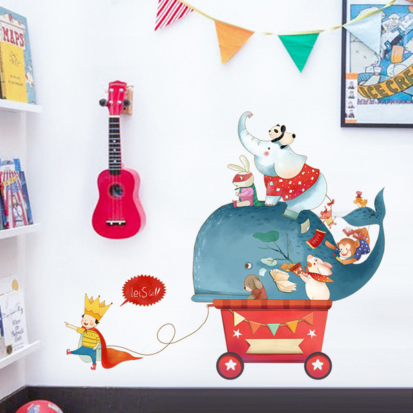 Öntapadós matrica gyerekszobába különböző állatokkal