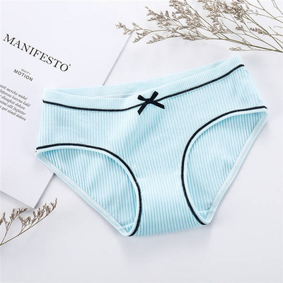 Női pamut bikini szalaggal - különböző színekben