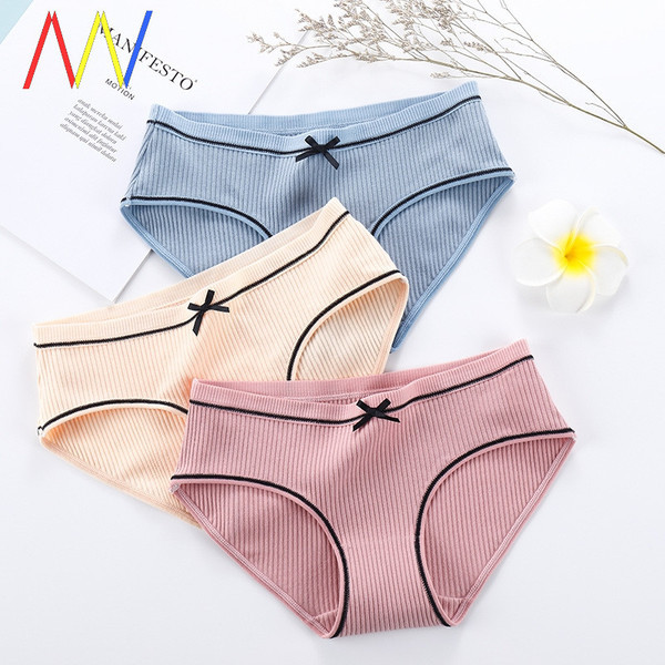 Női pamut bikini szalaggal - különböző színekben