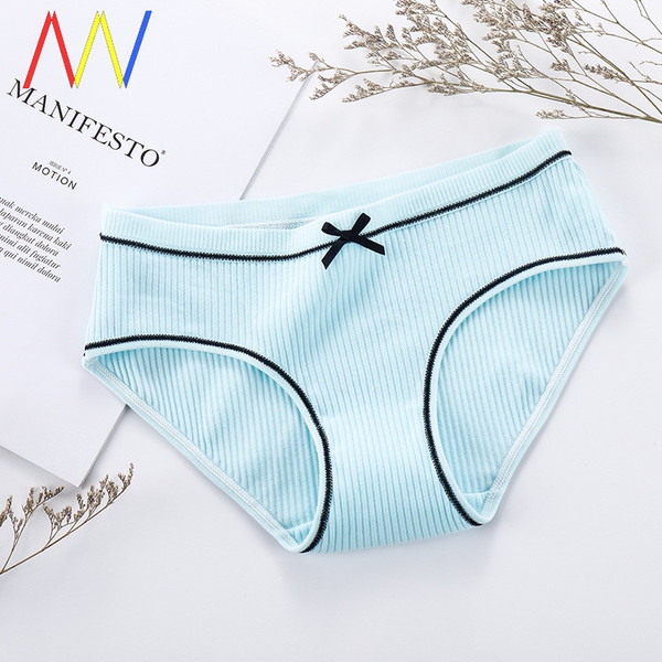 Női pamut bikini szalaggal - különböző színekben