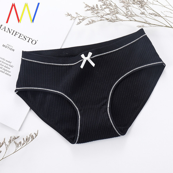 Női pamut bikini szalaggal - különböző színekben