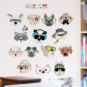 Különböző állatokkal díszített gyerekszoba