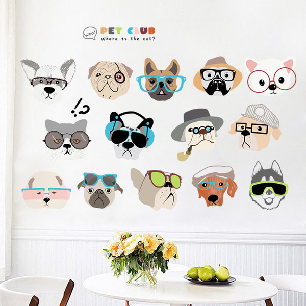 Különböző állatokkal díszített gyerekszoba