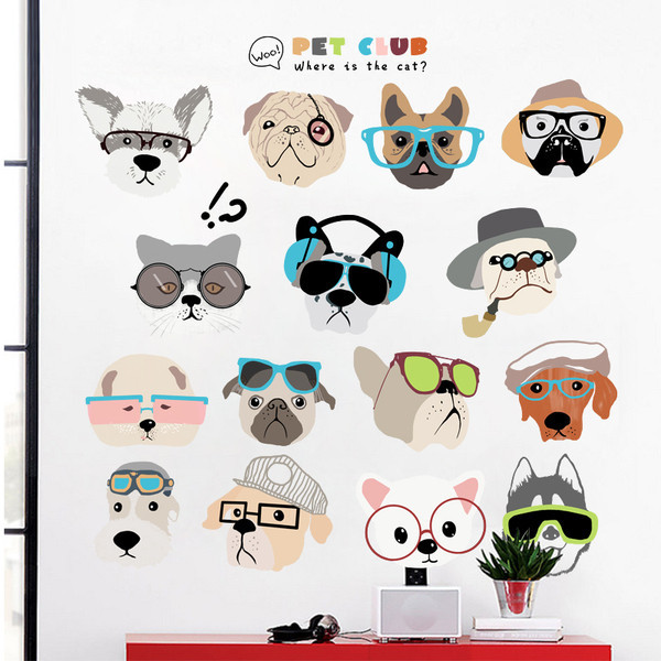 Különböző állatokkal díszített gyerekszoba