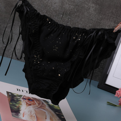 Női pamut bikini nyakkendővel