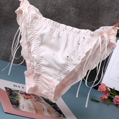 Női pamut bikini nyakkendővel