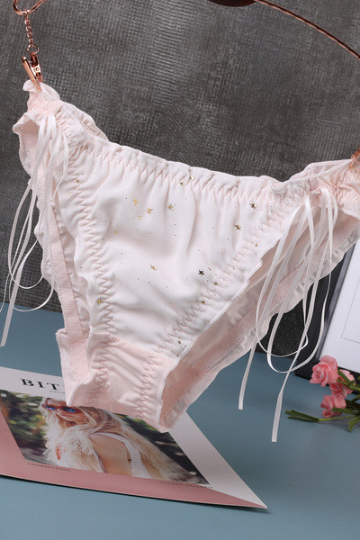 Női pamut bikini nyakkendővel