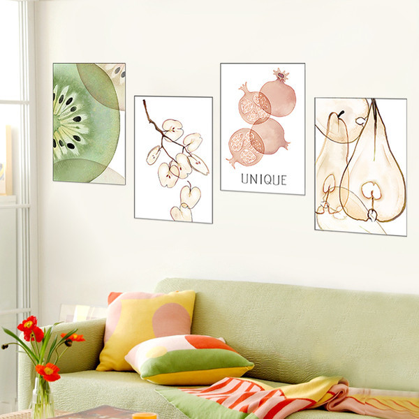 Αυτοκόλλητο τοίχου με επιγραφή και διάφορα στοιχεία