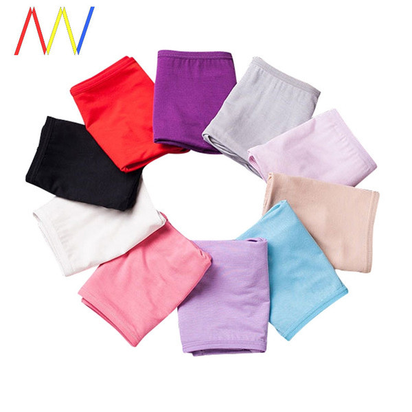 Ženski pamučni bikini s visokim strukom jednobojni model