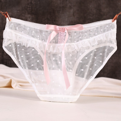 Διαφανές γυναικείο μπικίνι με κορδέλα