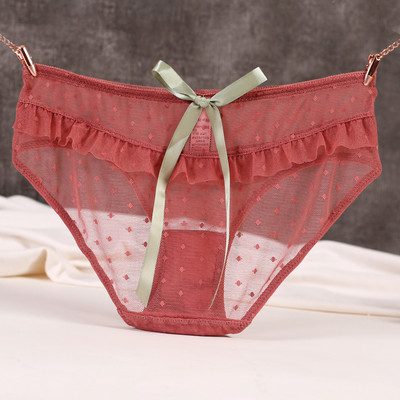 Διαφανές γυναικείο μπικίνι με κορδέλα