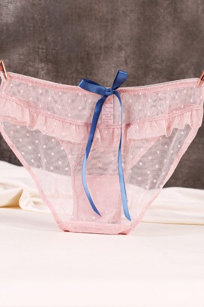 Διαφανές γυναικείο μπικίνι με κορδέλα