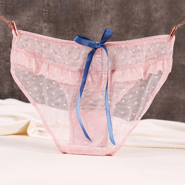 Διαφανές γυναικείο μπικίνι με κορδέλα