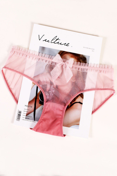 Дамски бикини с ниска талия и панделка