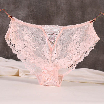 Дантелени дамски бикини с връзки
