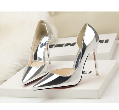 Γυναικεία έκο δερμάτινα παπούτσια με ψηλά τακούνια  από οικολογικό δέρμα