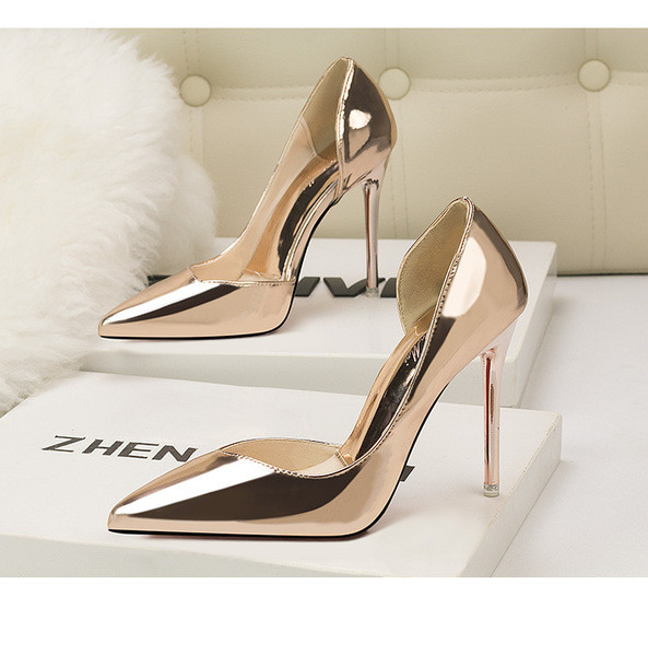 Γυναικεία έκο δερμάτινα παπούτσια με ψηλά τακούνια  από οικολογικό δέρμα