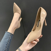 Γυναικεία παπούτσια από οικολογικό δέρμα με ψηλά τακούνια