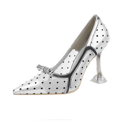 Novi model ženskih mrežastih cipela na visoku petu