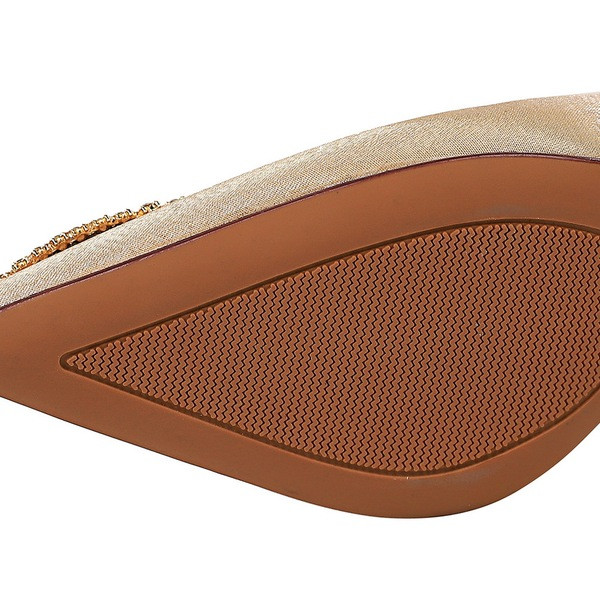 Elegáns textilcipő közepes sarokkal és katrama