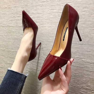 Női cipő eko bőrből, 8,5 cm-es sarokkal