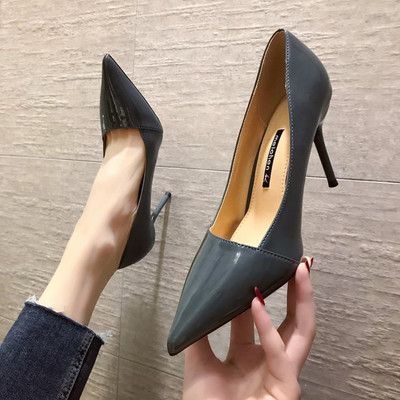 Női cipő eko bőrből, 8,5 cm-es sarokkal