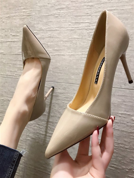 Női cipő eko bőrből, 8,5 cm-es sarokkal