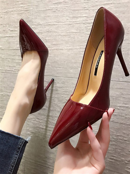 Női cipő eko bőrből, 8,5 cm-es sarokkal