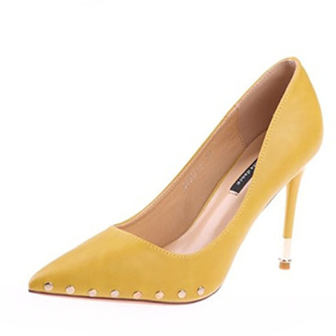 Νέο μοντέλο γυναικεία  έκο δερμάτινα παπούτσια με ψηλά τακούνια