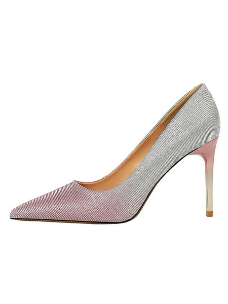 Modern női cipő magassarkúval, irizáló színekben