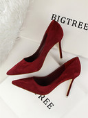 Ženske antilop cipele jednobojni model na visoku petu