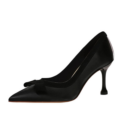 Pantofi de dama actuali cu panglica si toc 8 cm